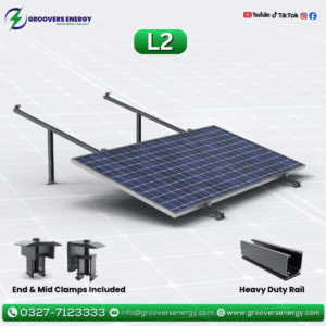 Groovers Aluminium Smith L2 Solar Structure with clamps For two Solar Panel