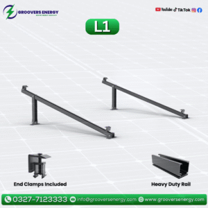 Groovers Aluminium Smith L1 Solar Structure with clamps For Single Solar Panel