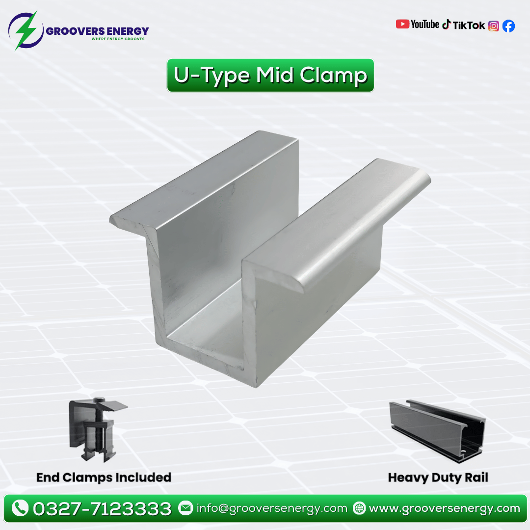 Aluminum U-Type Mid Clamp for Solar Mounting