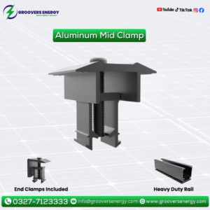 Aluminum Mid Clamp for Solar Mount With Base & Bolt
